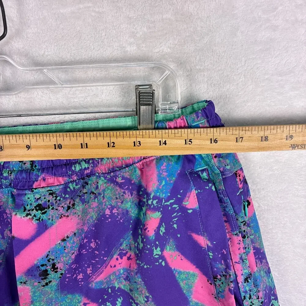 Birddogs Shorts Mens XL Pink Purple Lined Performance 90s Abstract AOP Workout